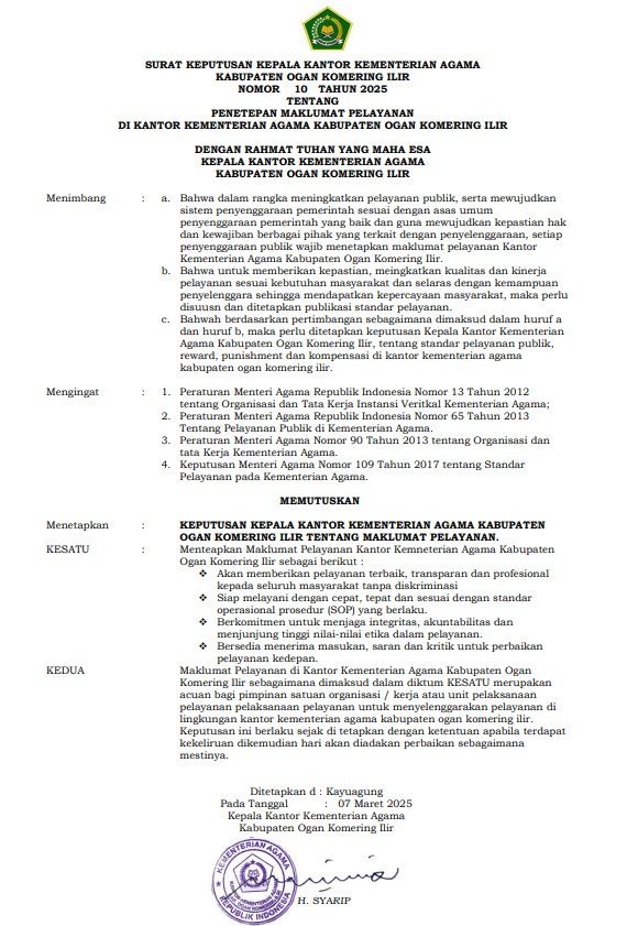 MAKLUMAT PELAYANAN